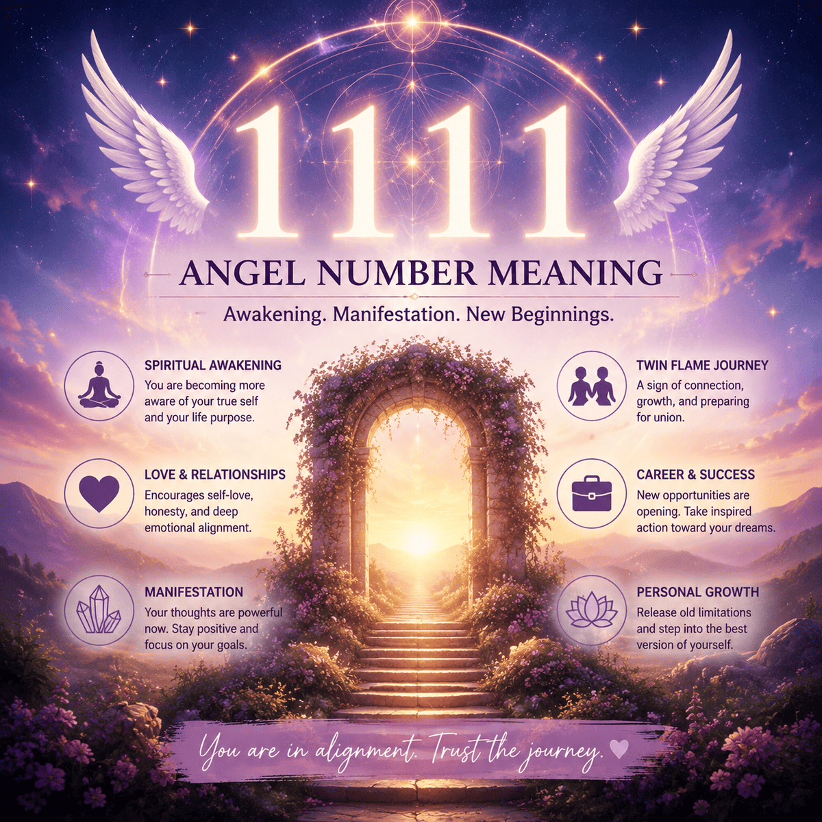 1111 Angel Number Meaning: Awakening, Manifestation & The Beginning of a New Reality