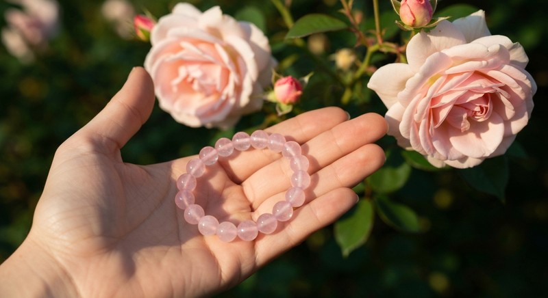 Viral Rose Quartz Bracelet | Manifest Soulmate & Self-Love High-Vibe Crystal