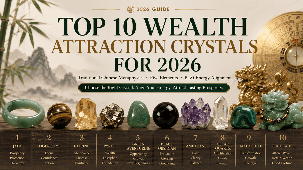 Wealth Attraction Crystals: Top 10 Gemstones for Financial Prosperity in 2026