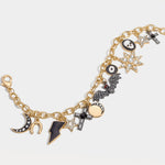 Wiaugem Halloween Charm Bracelet | Gothic Jewelry for Mystery, Protection &amp; Strength