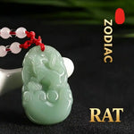 Wiaugem Imperial Green Jade Chinese Zodiac Pendant