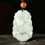 Wiaugem 12 Chinese Zodiac Natural Jade Pendant