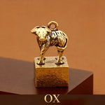 Wiaugem Chinese Zodiac Brass Seal | Lucky 12 Zodiac Talisman for Wealth & Protection