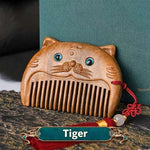 WIAUGEM Chinese Zodiac Sandalwood Baby Comb