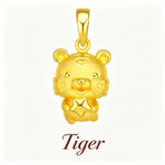 Wiaugem 12 Chinese Zodiac Sand Gold Charms | Cute 3D Zodiac Animal Lucky Pendant for Good Fortune, Prosperity &amp; Positive Energy