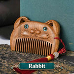 WIAUGEM Chinese Zodiac Sandalwood Baby Comb