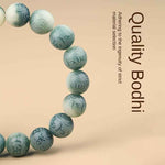 Green Bodhi Bracelet | Natural Carved Mantra & Zodiac Talisman