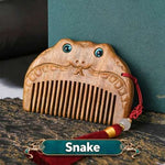 WIAUGEM Chinese Zodiac Sandalwood Baby Comb