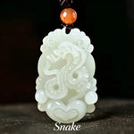 Wiaugem 12 Chinese Zodiac Natural Jade Pendant
