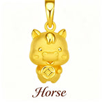 Wiaugem 12 Chinese Zodiac Sand Gold Charms | Cute 3D Zodiac Animal Lucky Pendant for Good Fortune, Prosperity &amp; Positive Energy