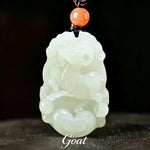 Wiaugem 12 Chinese Zodiac Natural Jade Pendant
