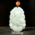 Wiaugem 12 Chinese Zodiac Natural Jade Pendant