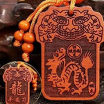 Wiaugem 12 Zodiac Peach Wood Protection Amulet