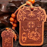 Wiaugem 12 Zodiac Peach Wood Protection Amulet