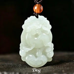 Wiaugem 12 Chinese Zodiac Natural Jade Pendant