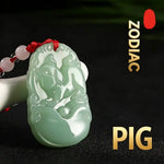 Wiaugem Imperial Green Jade Chinese Zodiac Pendant