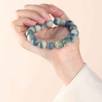 Green Bodhi Bracelet | Natural Carved Mantra & Zodiac Talisman