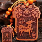 Wiaugem 12 Zodiac Peach Wood Protection Amulet