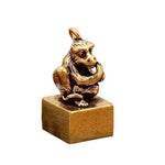 Wiaugem Chinese Zodiac Brass Seal | Lucky 12 Zodiac Talisman for Wealth & Protection