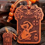Wiaugem 12 Zodiac Peach Wood Protection Amulet