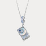 Silver Tarot Card Necklace | Protection, Manifestation & Spiritual Guidance | Wiaugem