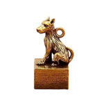 Wiaugem Chinese Zodiac Brass Seal | Lucky 12 Zodiac Talisman for Wealth & Protection