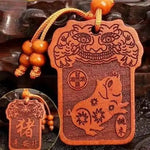 Wiaugem 12 Zodiac Peach Wood Protection Amulet