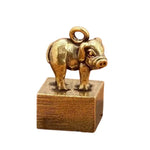 Wiaugem Chinese Zodiac Brass Seal | Lucky 12 Zodiac Talisman for Wealth & Protection