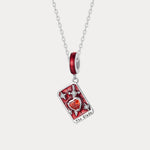 Silver Tarot Card Necklace | Protection, Manifestation & Spiritual Guidance | Wiaugem