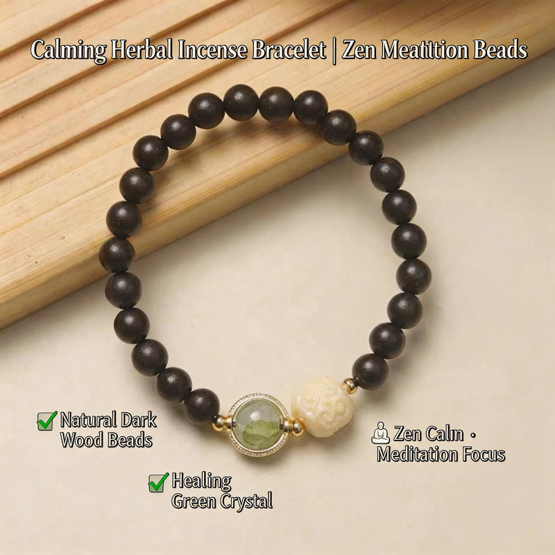 Calming Herbal Incense Bracelet | Zen Meditation Beads