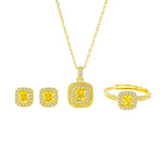 WIAUGEM Citrine Wealth Manifestation 3-Piece Jewelry Set