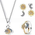 WIAUGEM Sun &amp; Moon Manifestation 3-Piece Jewelry Set
