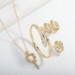 WIAUGEM Snake Transformation 4-Piece Jewelry Set