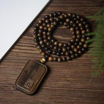 Agarwood Amulet Pendant | Natural Wu Shi Spiritual Jewelry