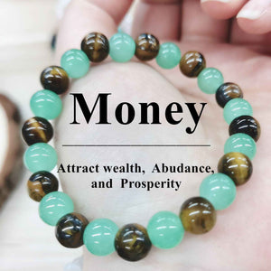 Money Attraction Crystal Bracelet | Tiger Eye for Wealth & Luck