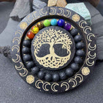 Chakra Energy Bracelet | Volcanic Stone for Wealth & Protection