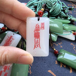 Taoist Protection Talisman Pendant | Blessed Jade Peace Charm