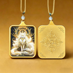 Nine-Tailed Fox Thangka Amulet | Boost Love Luck, Improve Interpersonal & Ward Off Villains