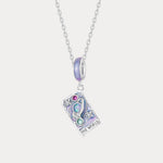 Silver Tarot Card Necklace | Protection, Manifestation & Spiritual Guidance | Wiaugem
