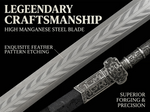 Dragon Soul Han Sword - Feng Shui Home Protection Unsharpened Steel Sword | Ward Off Evil, Attract Luck & Repel Negative Energy