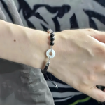 Black Onyx Safety Keeper Bracelet | Grounding Talisman