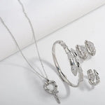 WIAUGEM Snake Transformation 4-Piece Jewelry Set