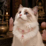 Pearl Crystal Guardian Pet Collar | A Symbol of Love, Protection & Positive Energy | Birthday Gift for Your Furry Princess or Prince