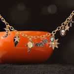Wiaugem Halloween Charm Bracelet | Gothic Jewelry for Mystery, Protection &amp; Strength