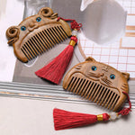 WIAUGEM Chinese Zodiac Sandalwood Baby Comb
