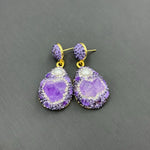 WIAUGEM Natural Amethyst 4-Piece Jewelry Set