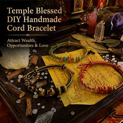 Temple Blessed DIY Handmade Cord Bracelet | Attract Wealth, Opportunities & Love