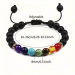 Chakra Energy Bracelet | Volcanic Stone for Wealth & Protection