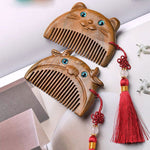 WIAUGEM Chinese Zodiac Sandalwood Baby Comb
