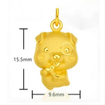 Wiaugem 12 Chinese Zodiac Sand Gold Charms | Cute 3D Zodiac Animal Lucky Pendant for Good Fortune, Prosperity &amp; Positive Energy